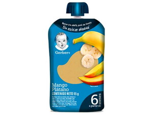 COMPOTA GERBER® MANGO-PLÁTANO