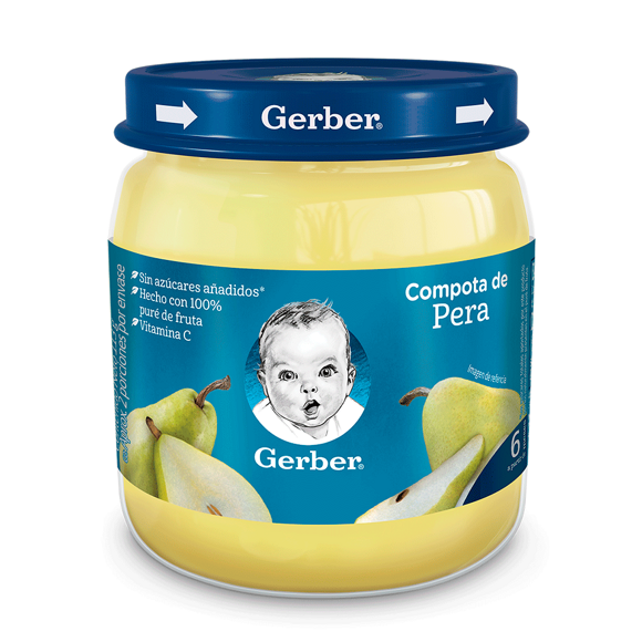 Compota GERBER en frasco sabor Pera