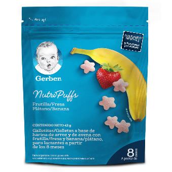 GERBER Puffs sabor fresa